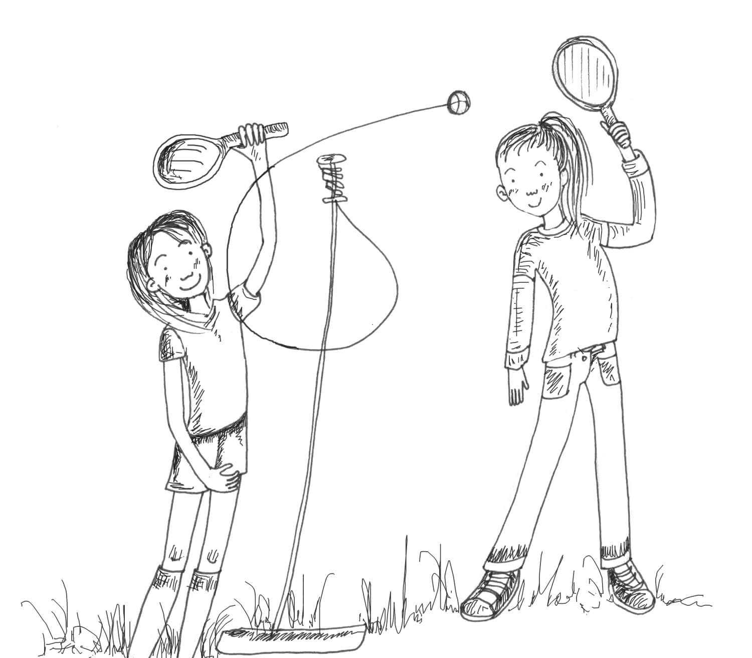 Girls playing